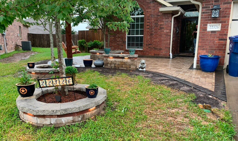 backyard hardscaped